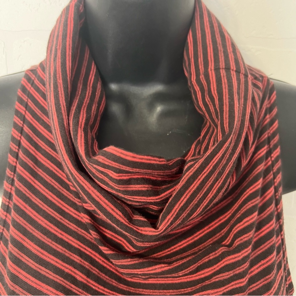 Horny Toad Striped Sleeveless Cowl Neck Organic Cotton Blend Midi Dress Size M - Picture 5 of 12